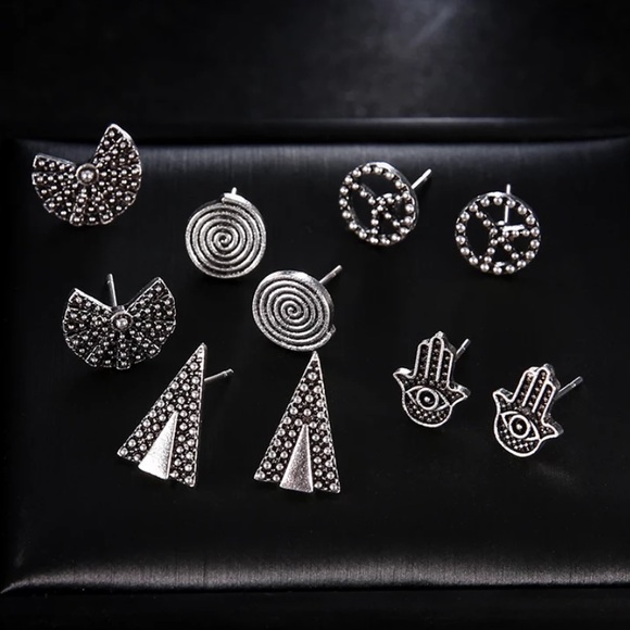 Earring Set of 5 Pairs - Picture 2 of 3